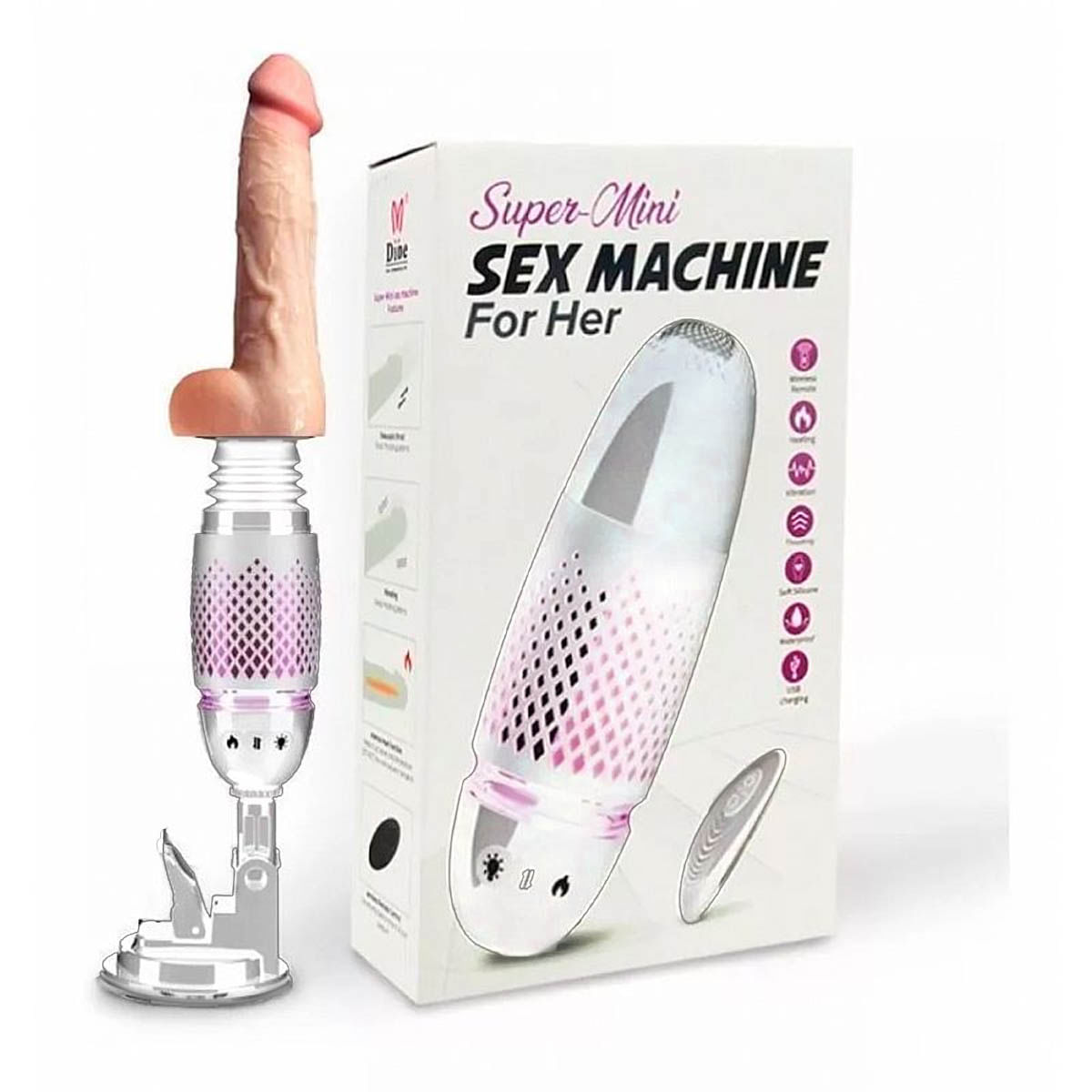 Sex Machine Black Whirlwind Masturbador Feminino com Prótese e Ventosa Miss Collection