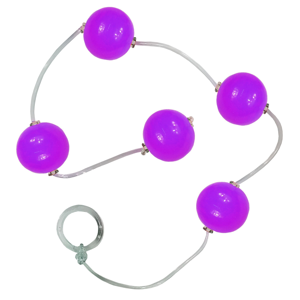 Bolinha Tailandesa em Acrílico com corda em Silicone Tamanho G Êxtase Bolinha Tailandesa em Acrílico com corda em Silicone Tamanho G Êxtase