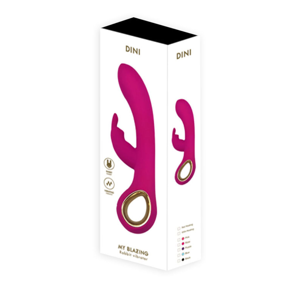 Dini Rabbit Vibrator Ponto G com Aquecimento e 10 Modos de Vibração 3R Import