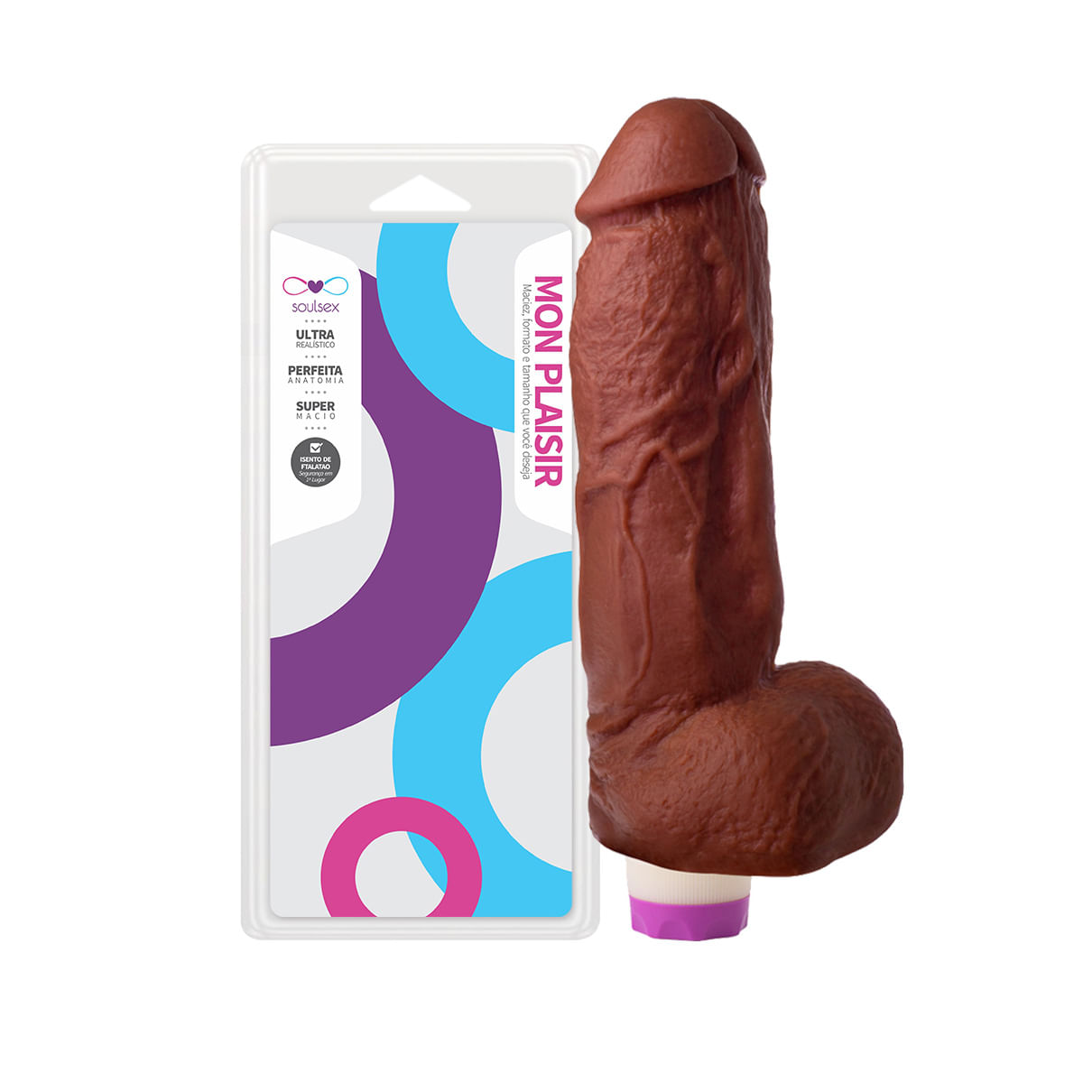 Mon Plaisir Prótese com Vibro 22,5 x 5,5 cm Soulsex