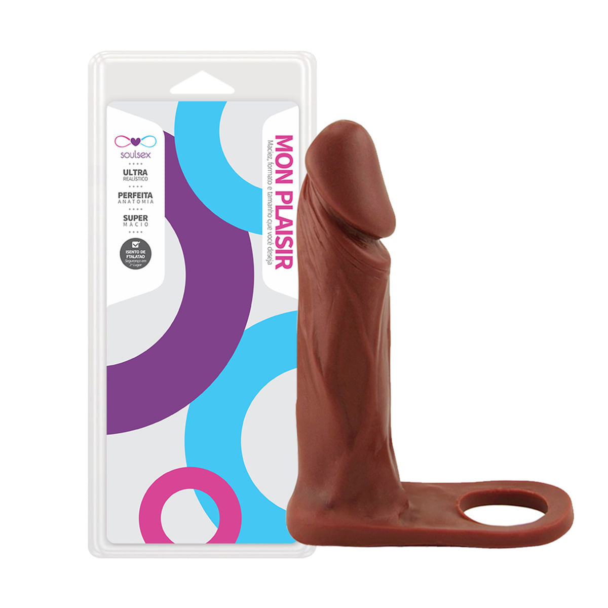 Mon Plaisir Anel Companheiro com Prótese 16 x 3 cm Soulsex