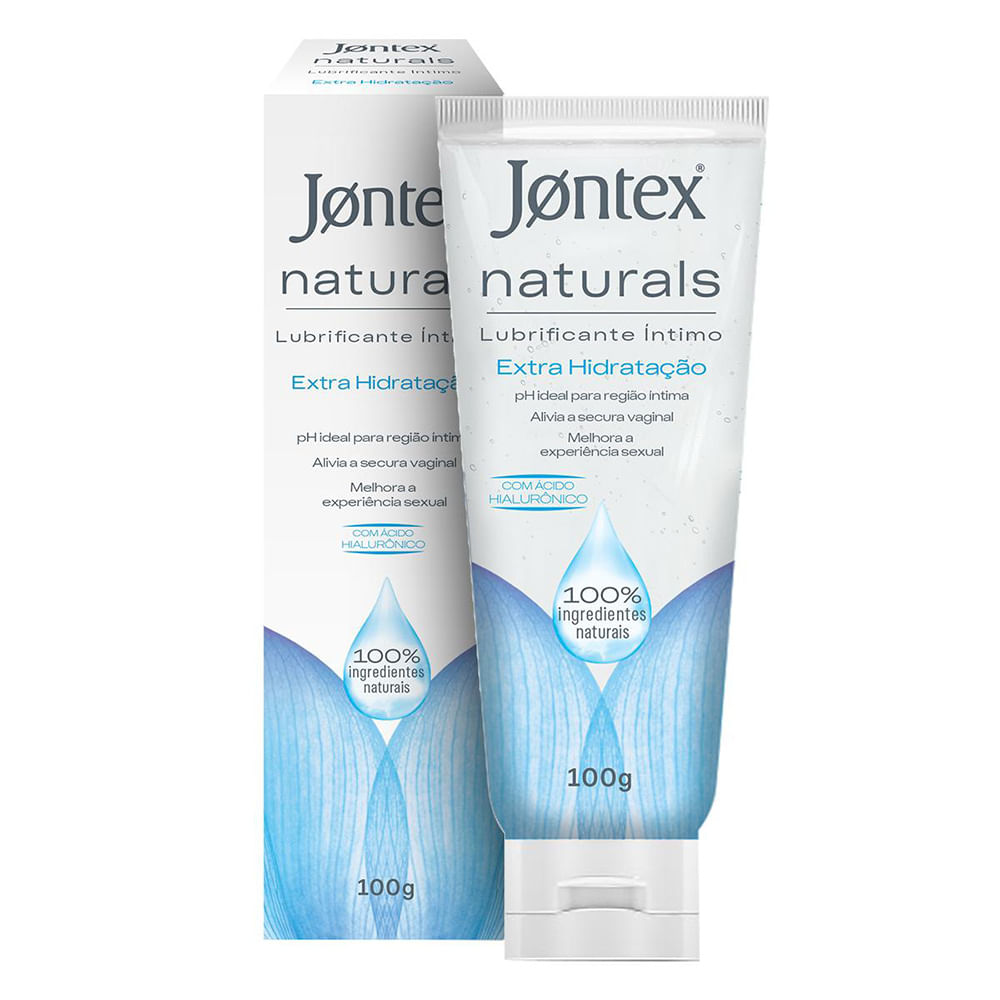 Naturals Extra Hidratação Lubrificante Íntimo com Ácido Hialurônico 100g Jontex