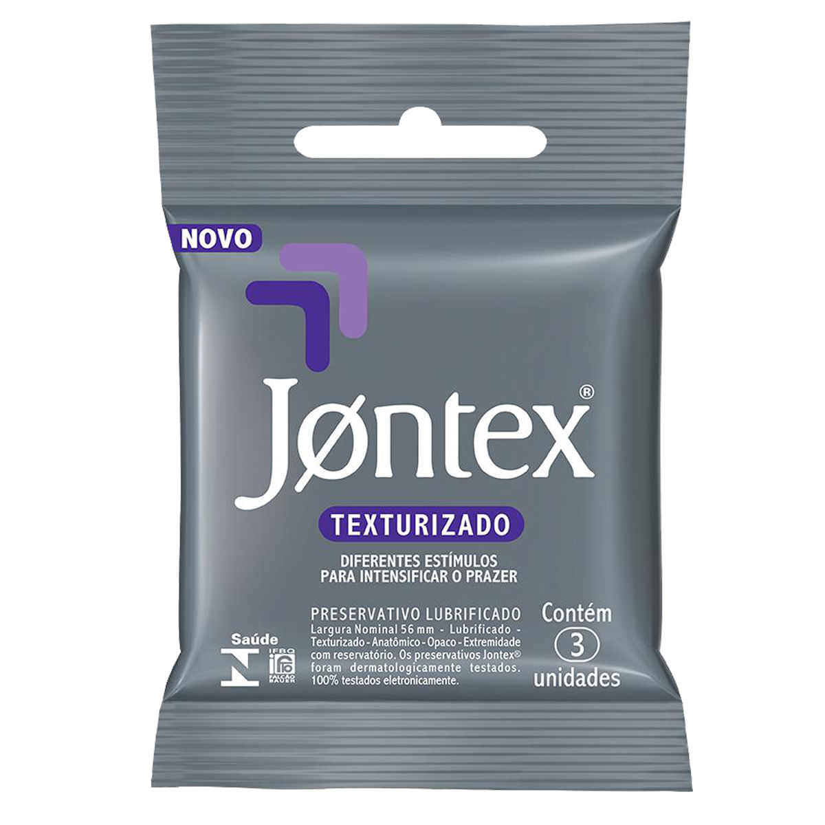 Preservativos Lubrificados Sensation Texturizado com 3 unidades Jontex