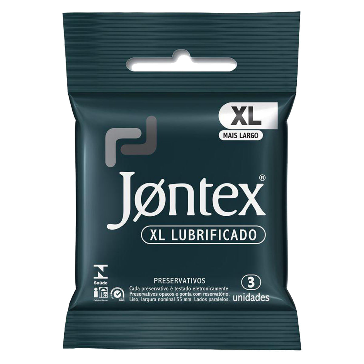 Preservativos Lubrificados XL Lubrificado com 3 unidades Jontex