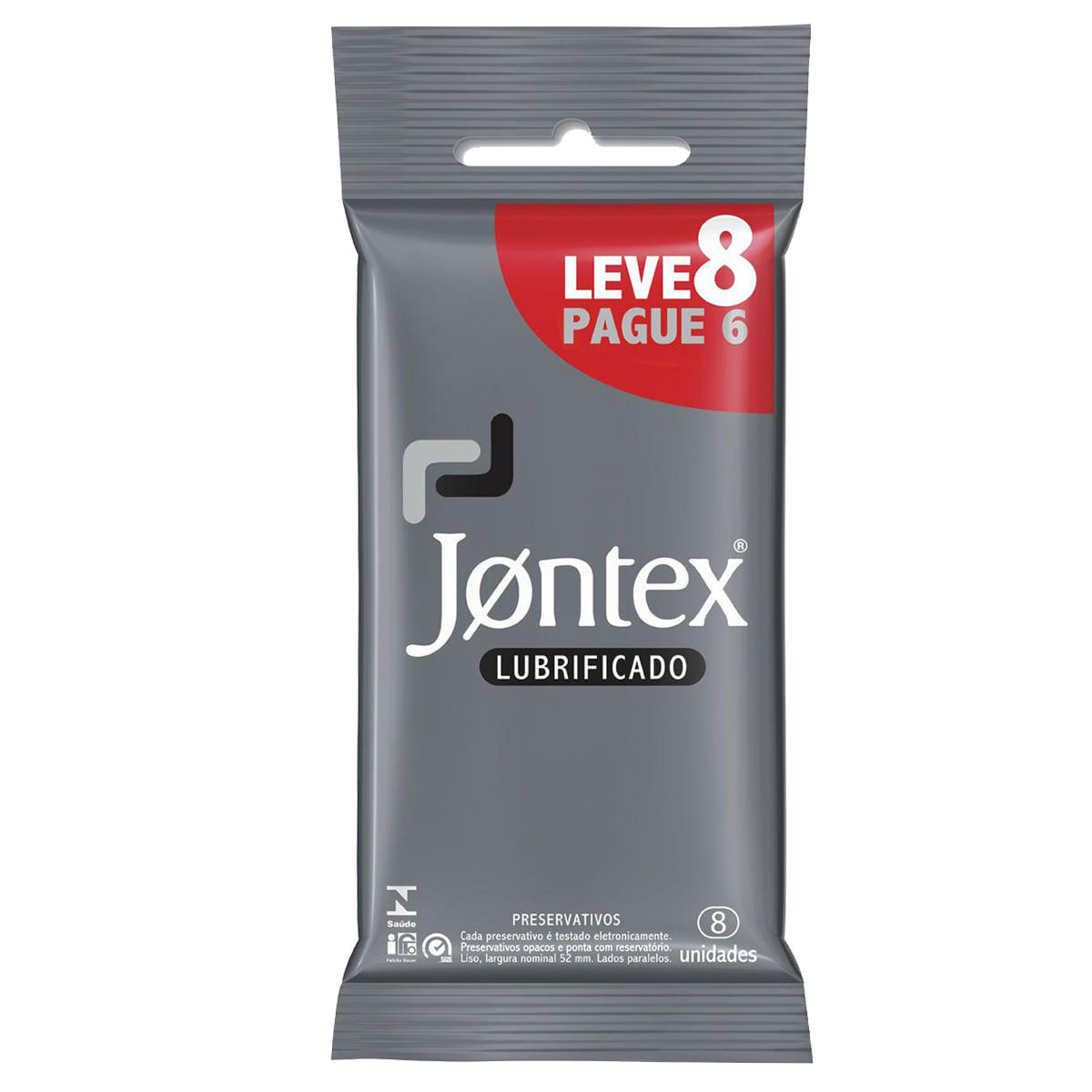 Preservativos Lubrificados Leve 8 Pague 6 Jontex