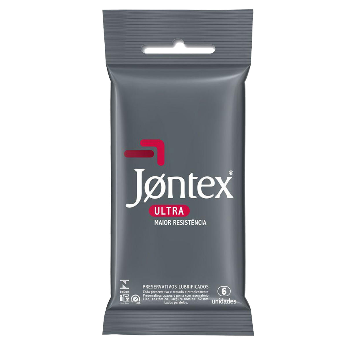 Preservativos Lubrificados Ultra Resistente com 6 unidades Jontex