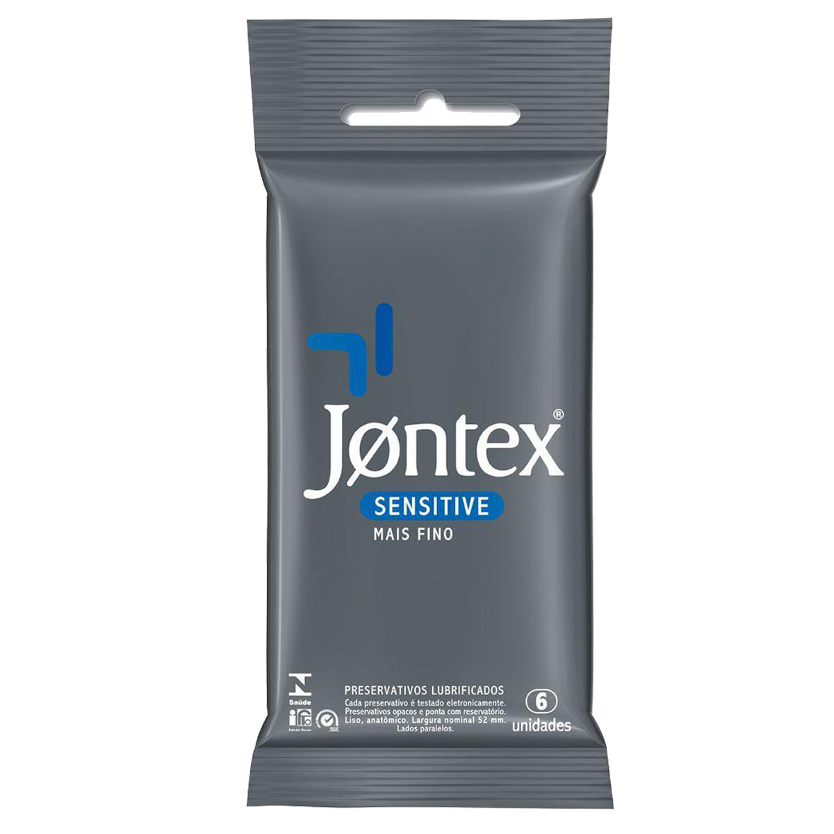 Preservativos Lubrificados Sensitive Mais Fino com 6 unidades Jontex