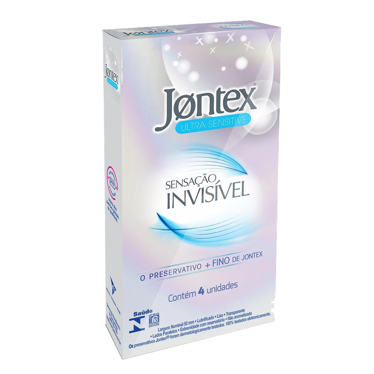 Sensação Invisível Preservativo Mais Fino com 4 unidades Jontex