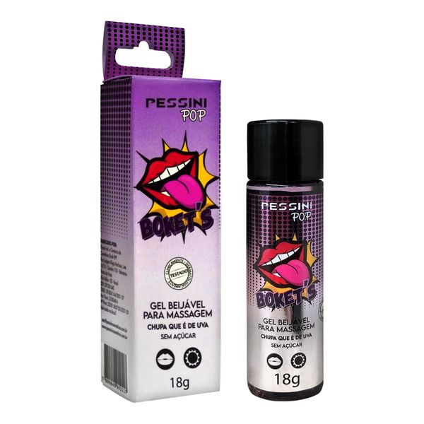 Boket’s Gel Beijável para Massagem Hot 18g Linha Pop Pessini