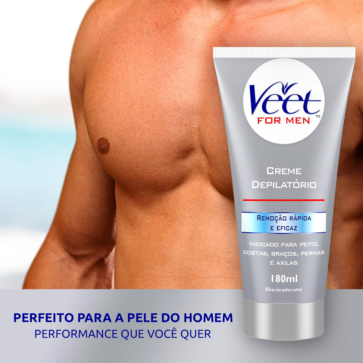Creme Depilatório For Men 180ml Veet