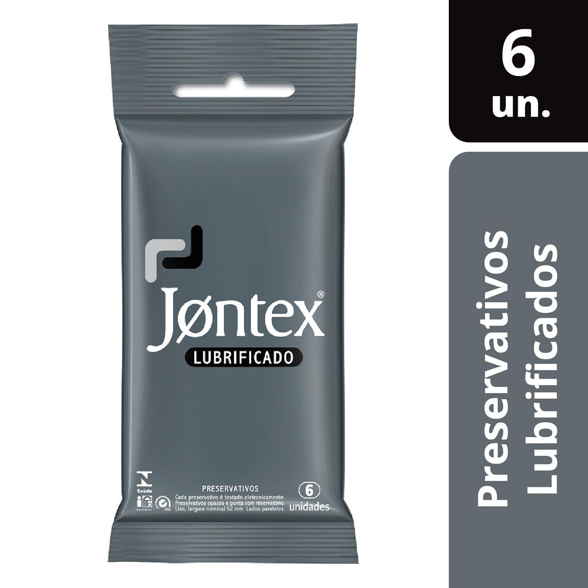 Preservativos Lubrificados com 6 unidades Jontex