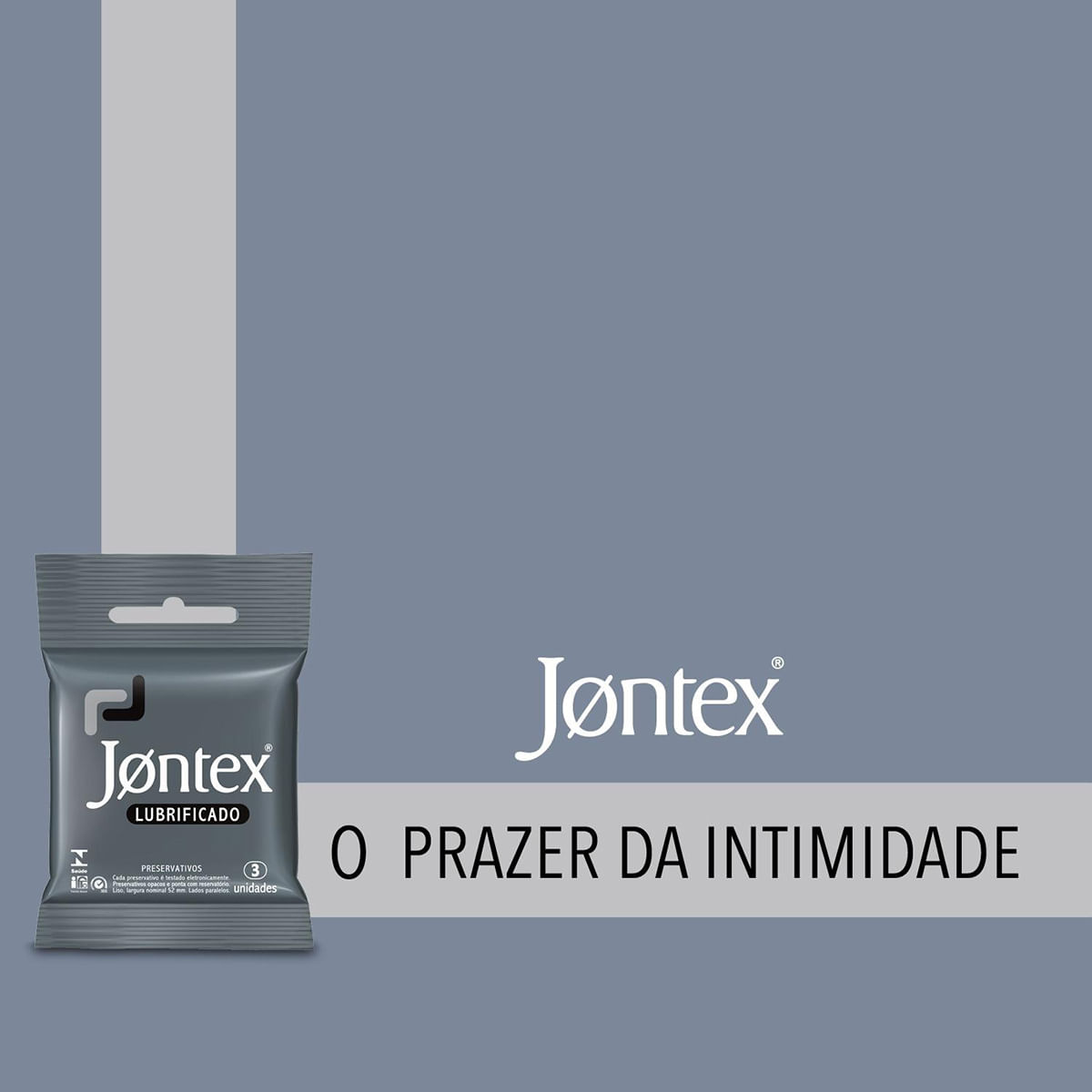 Preservativos Lubrificados com 3 unidades Jontex