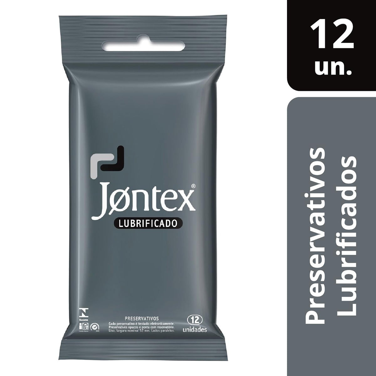 Preservativos Lubrificados com 12 unidades Jontex