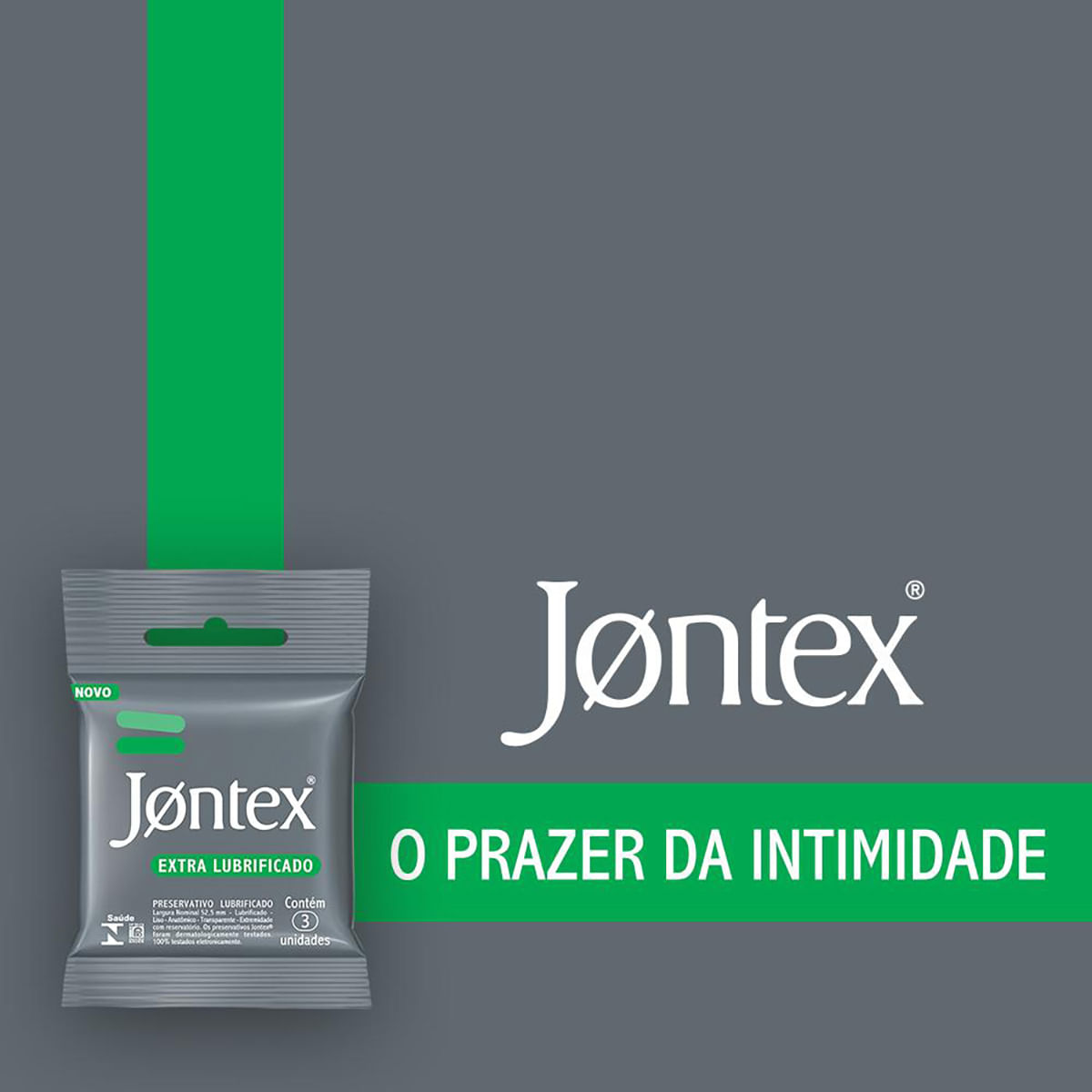 Preservativos Extra Lubrificados com 3 unidades Jontex