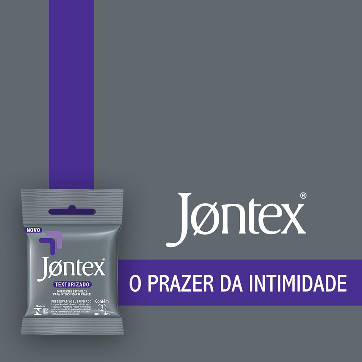 Preservativos Lubrificados Sensation Texturizado com 3 unidades Jontex