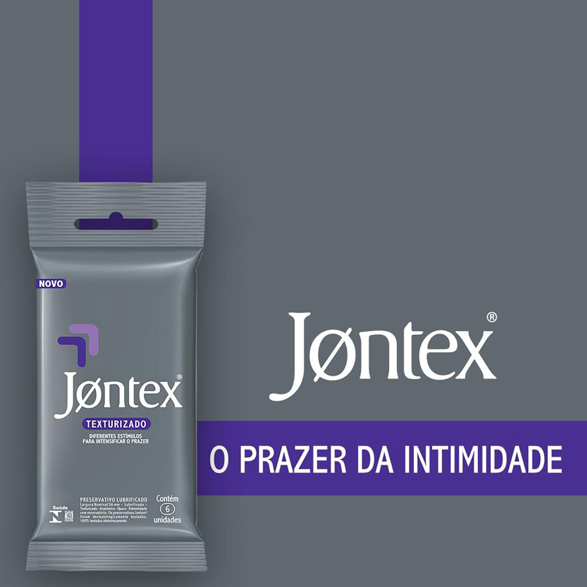 Preservativos Lubrificados Sensation Texturizado com 6 unidades Jontex