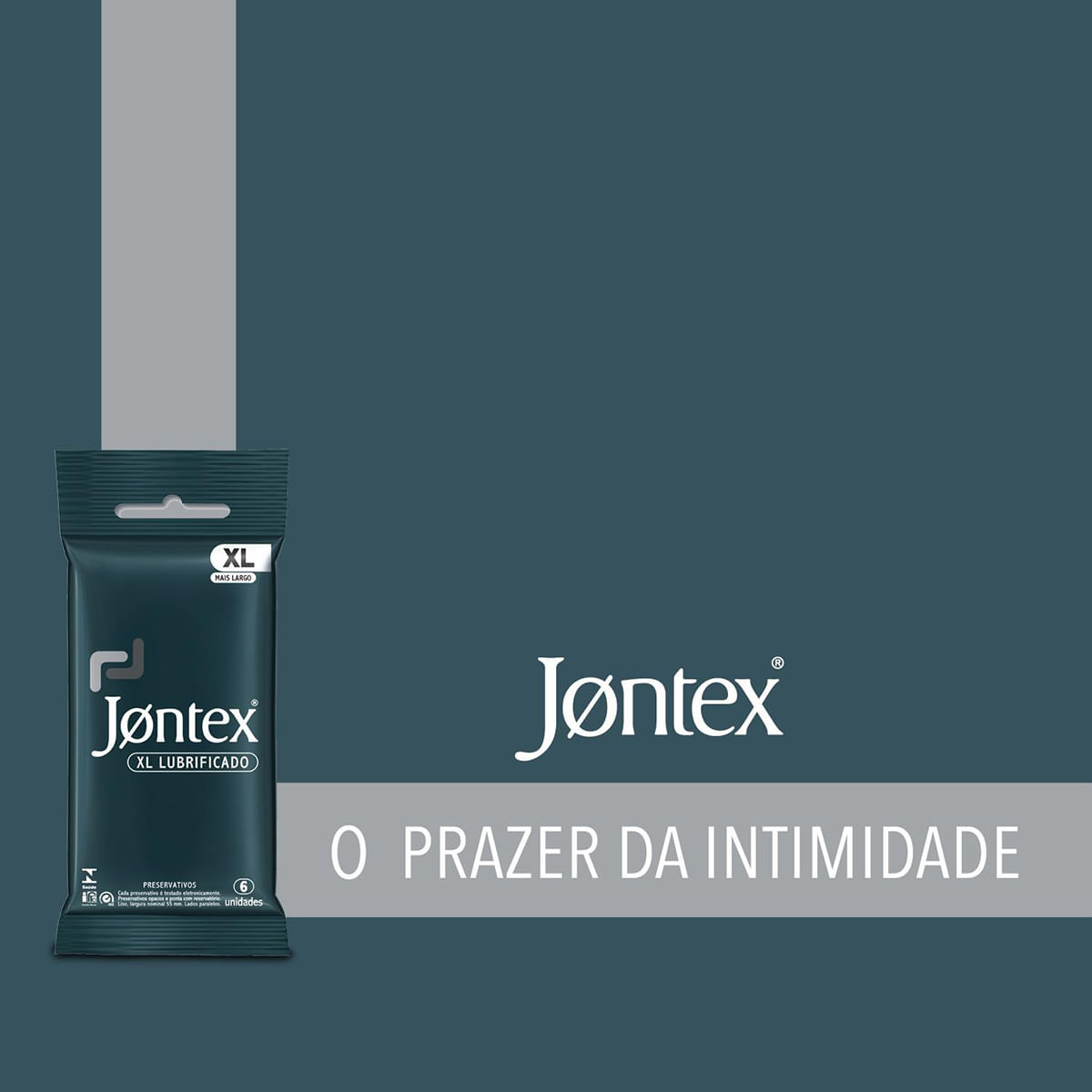 Preservativos Lubrificados XL Lubrificado com 6 unidades Jontex