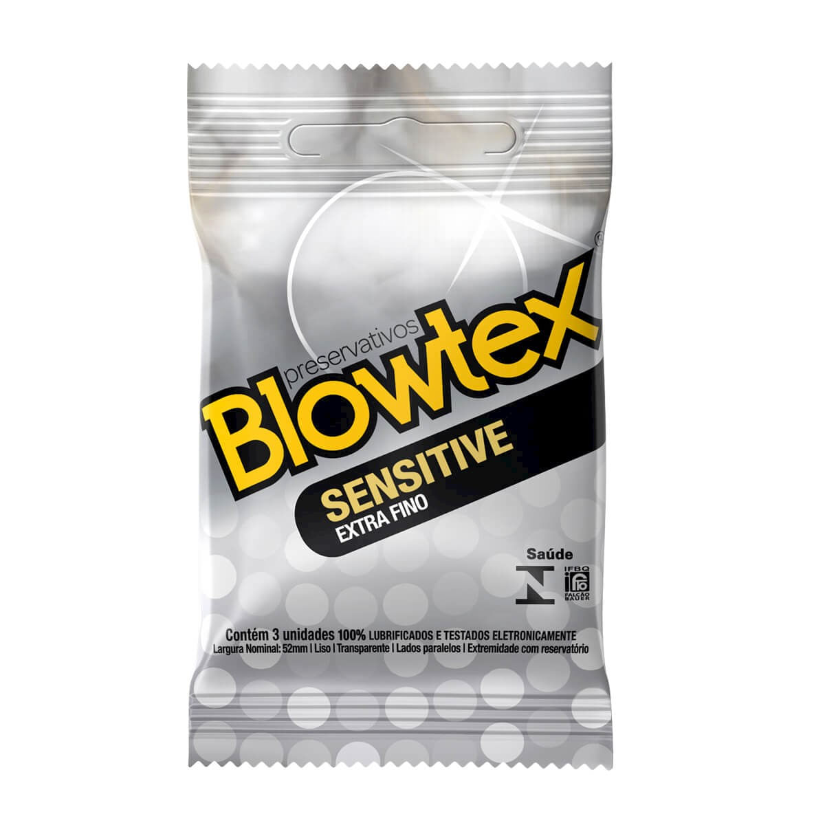 Preservativos Lubrificados Sensitive Extra Fino 3und Blowtex
