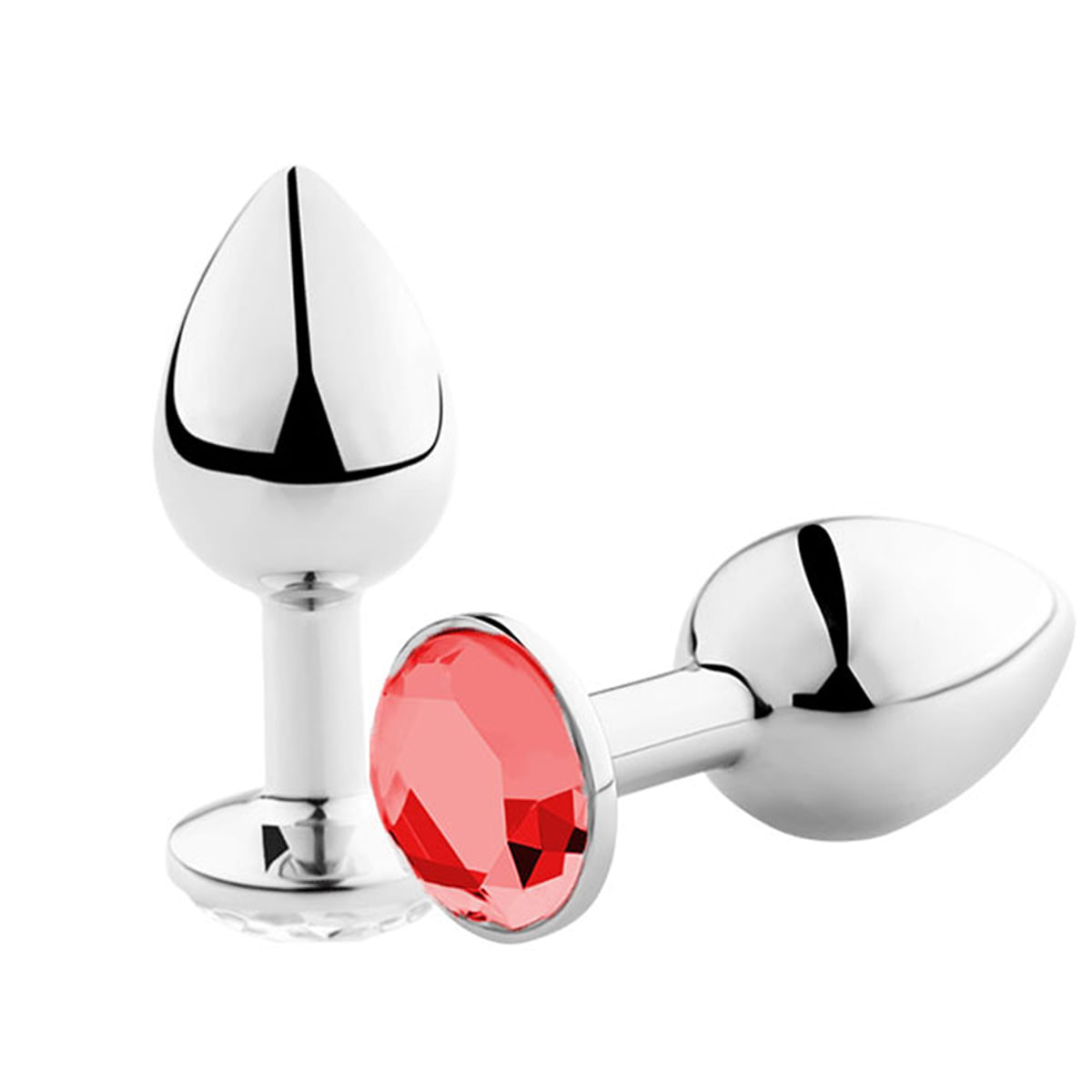 Plug Anal Grande Com Jóia em Aluminio 3R Import Plug Anal Grande Com Jóia em Aluminio 3R Import