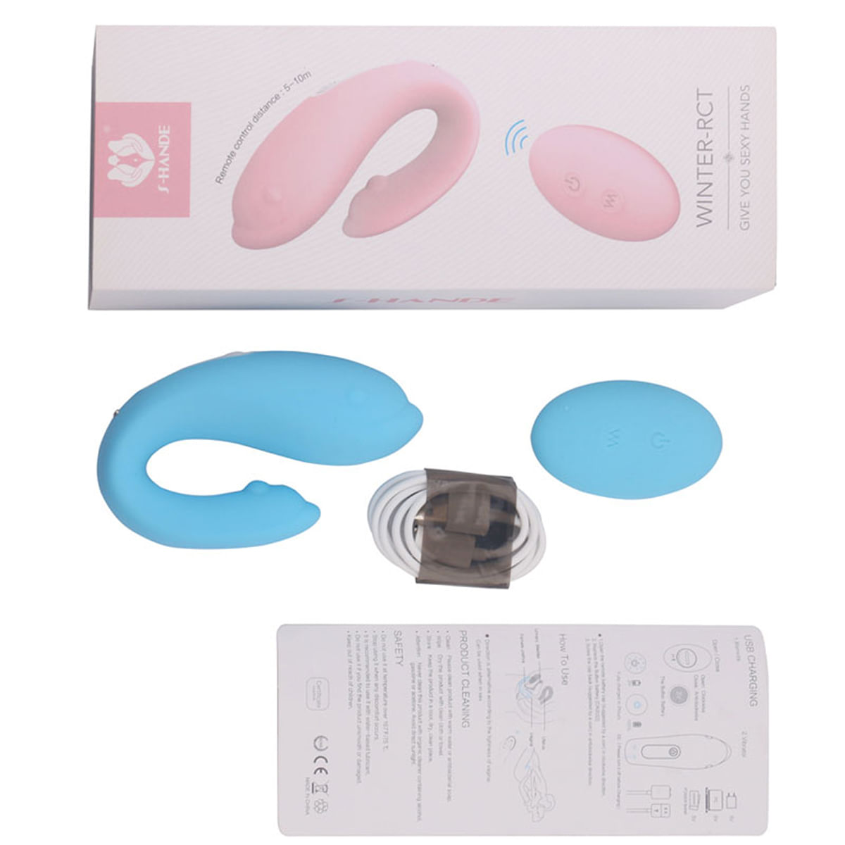 S-Hande Winter-RCT Vibrador para Casal com 9 Modos de Vibração e Controle 3R Import
