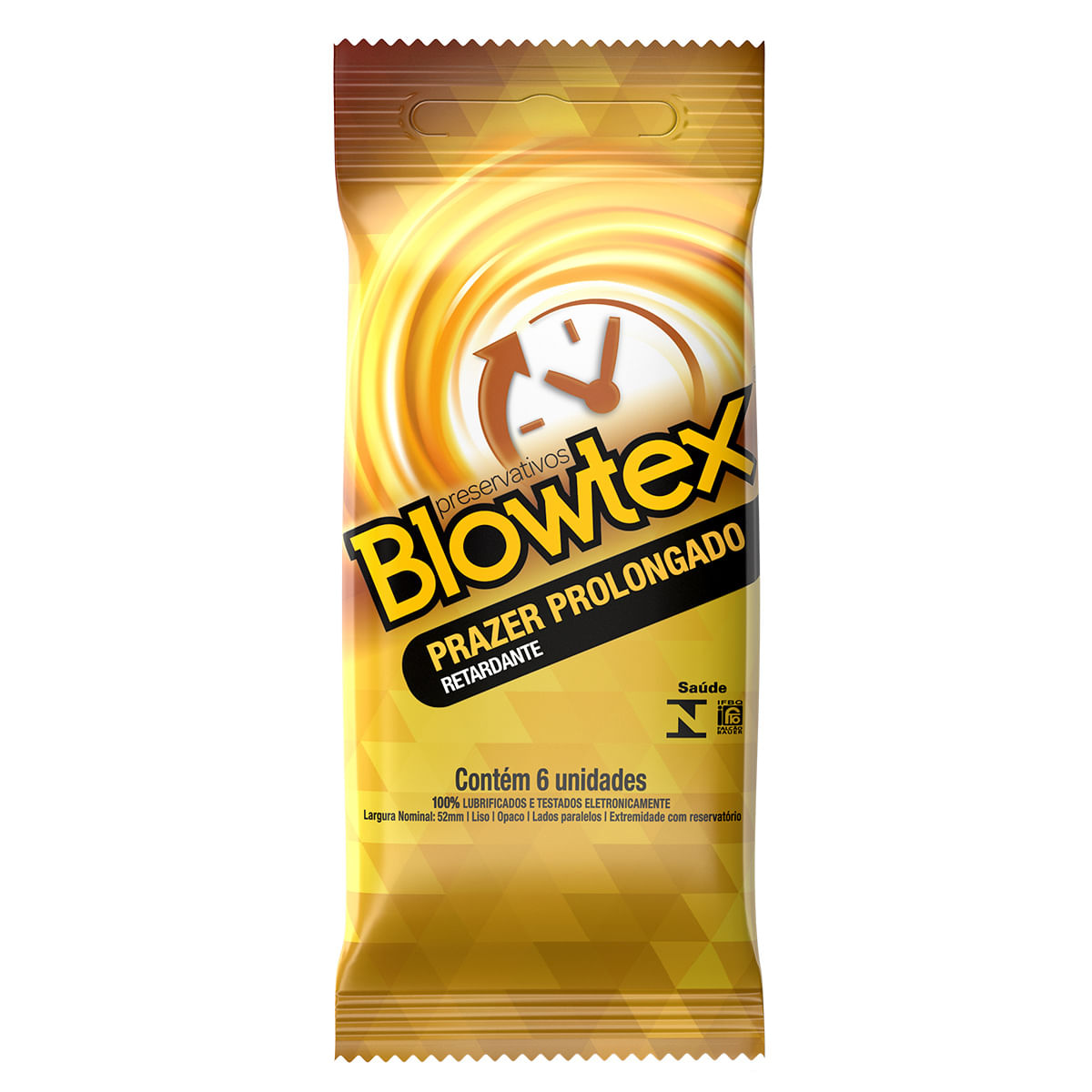 Preservativos Lubrificados Retardante Prazer Prolongado com 6 unidades Blowtex