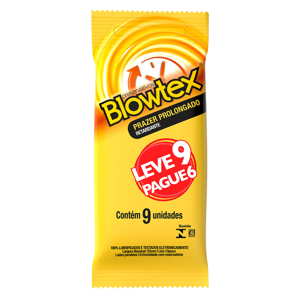 Preservativos Lubrificados Retardante Prazer Prolongado Leve 9 Pague 6 unidades Blowtex Preservativos Lubrificados Retardante Prazer Prolongado Leve 9 Pague 6 unidades Blowtex