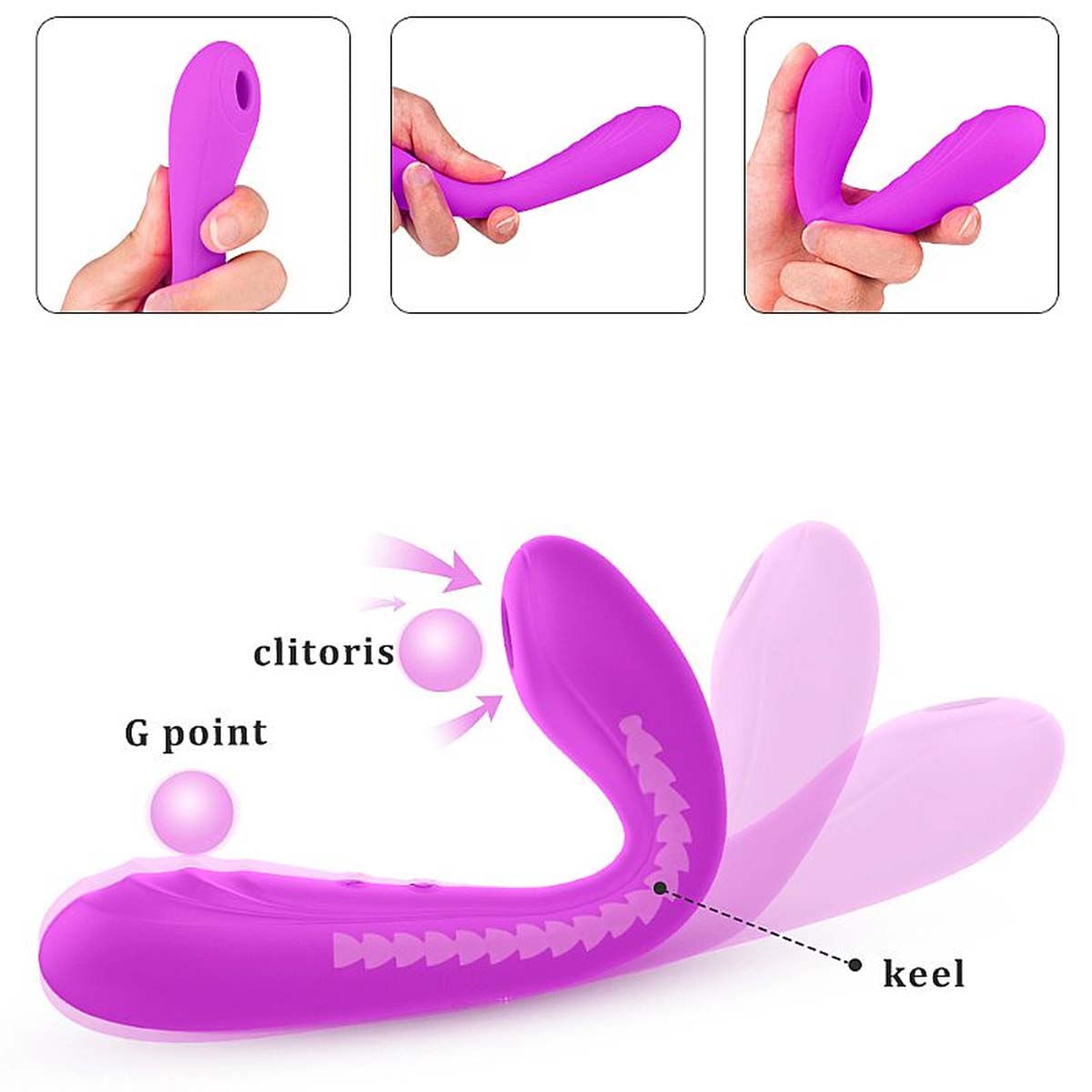 S-Hande Charming Massageador com 9 Modos de Vibração e 9 Modos de Pulsação Sexy Import