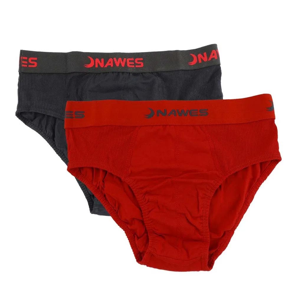 Kit 3 Cuecas Slip Cós Canelada em Algodão Nawes
