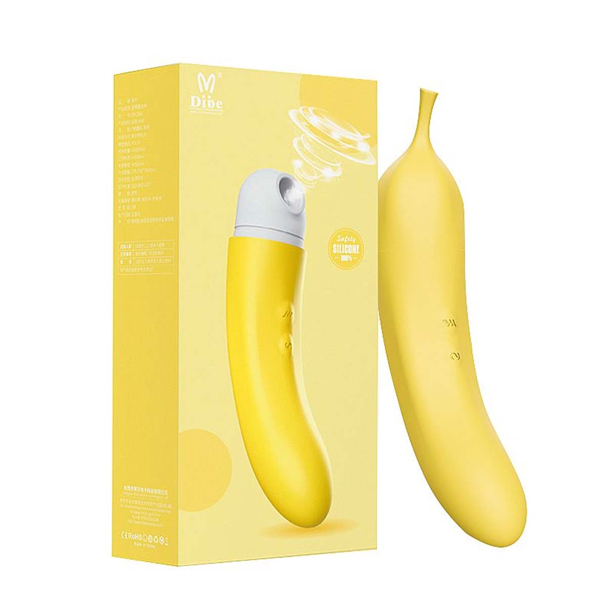 Dibe Abby Vibrador Banana Ponto G com Função de Pulsação e 7 Modos de Vibração Sexy Import