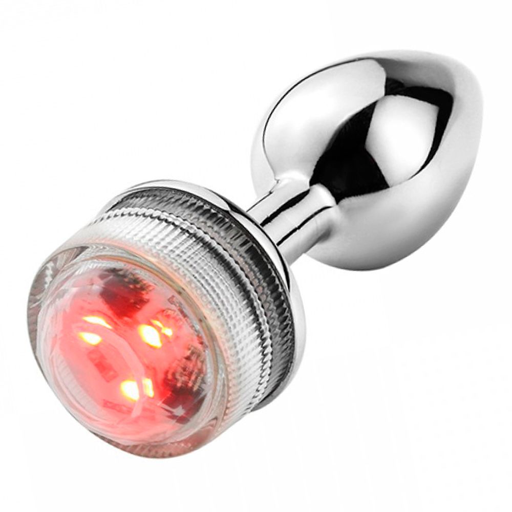 Plug Anal em Aluminio com Luz de Led 3R Import em 10X Sem Juros Plug Anal em Aluminio com Luz de Led 3R Import em 10X Sem Juros