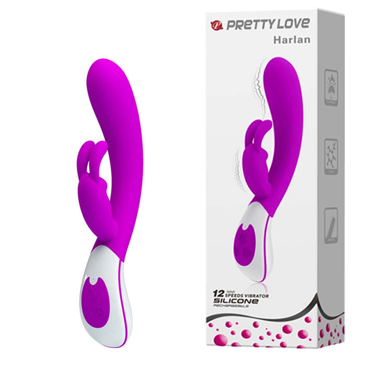 Pretty Love Harlan Vibrador Recarregável Ponto G e Estimulador Clitoriano 12 Modos de Vibração 3R Im Pretty Love Harlan Vibrador Recarregável Ponto G e Estimulador Clitoriano 12 Modos de Vibração 3R Im