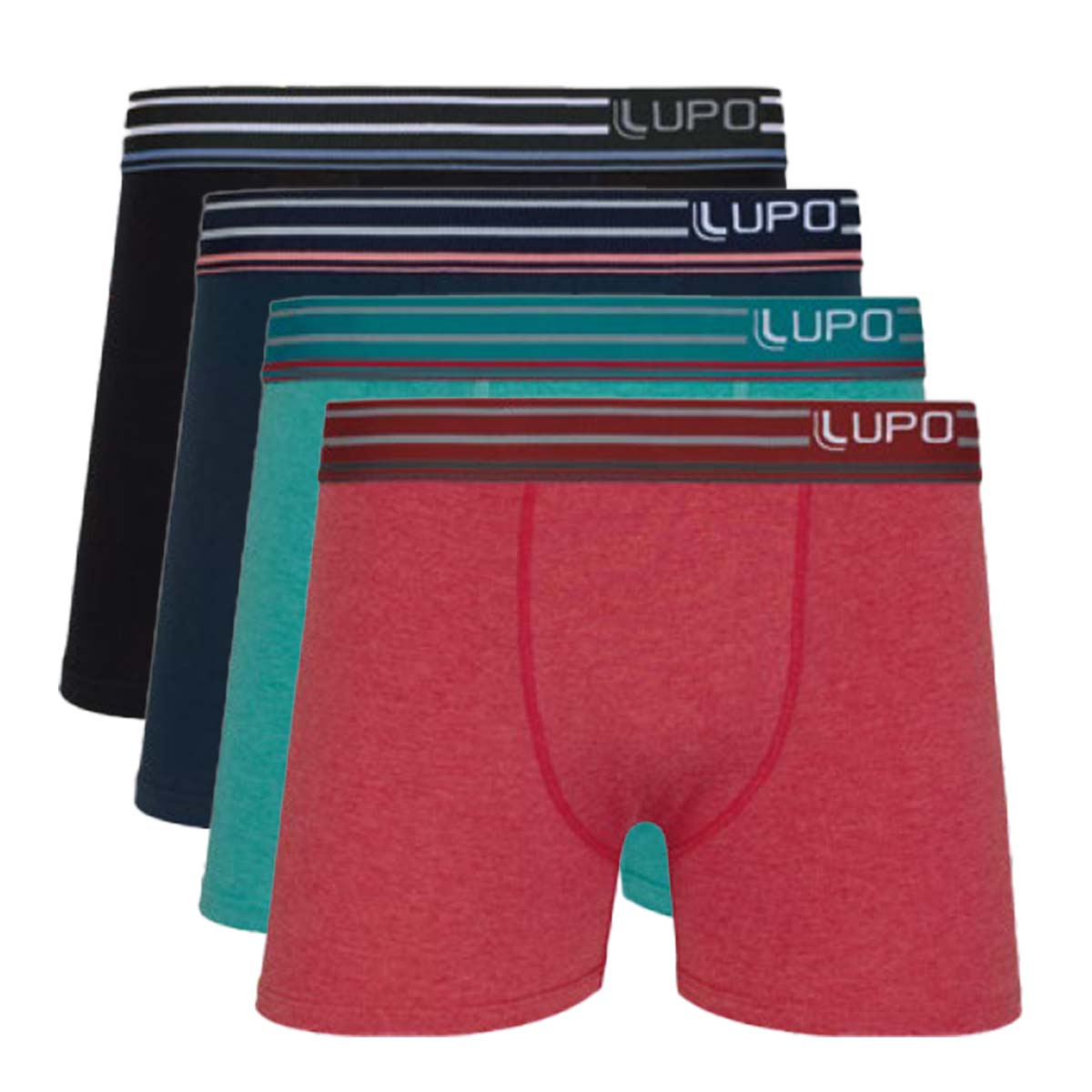 Cueca Boxer com Detalhes em Listras e Algodão Lupo