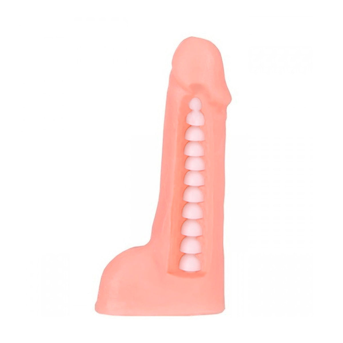 Prótese Realística com Escroto em Cyber Skin Vertebrado 15,5 cm x 3,5 cm K Import e Export
