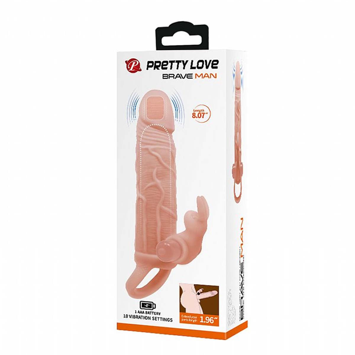 Pretty Love Brave Man Capa Peniana com Estimulador Clitoriano 12,0 cm Sexy Import
