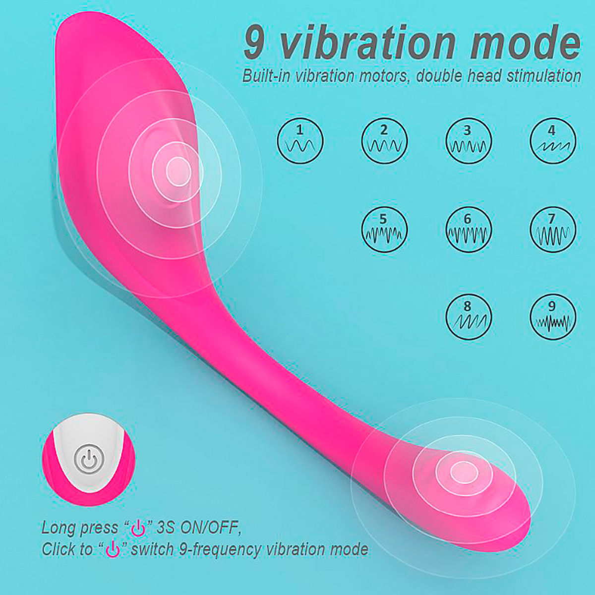 S-Hande Ribbon Pro Vibardor para Casais com 9 Modos de Vibração Sexy Import