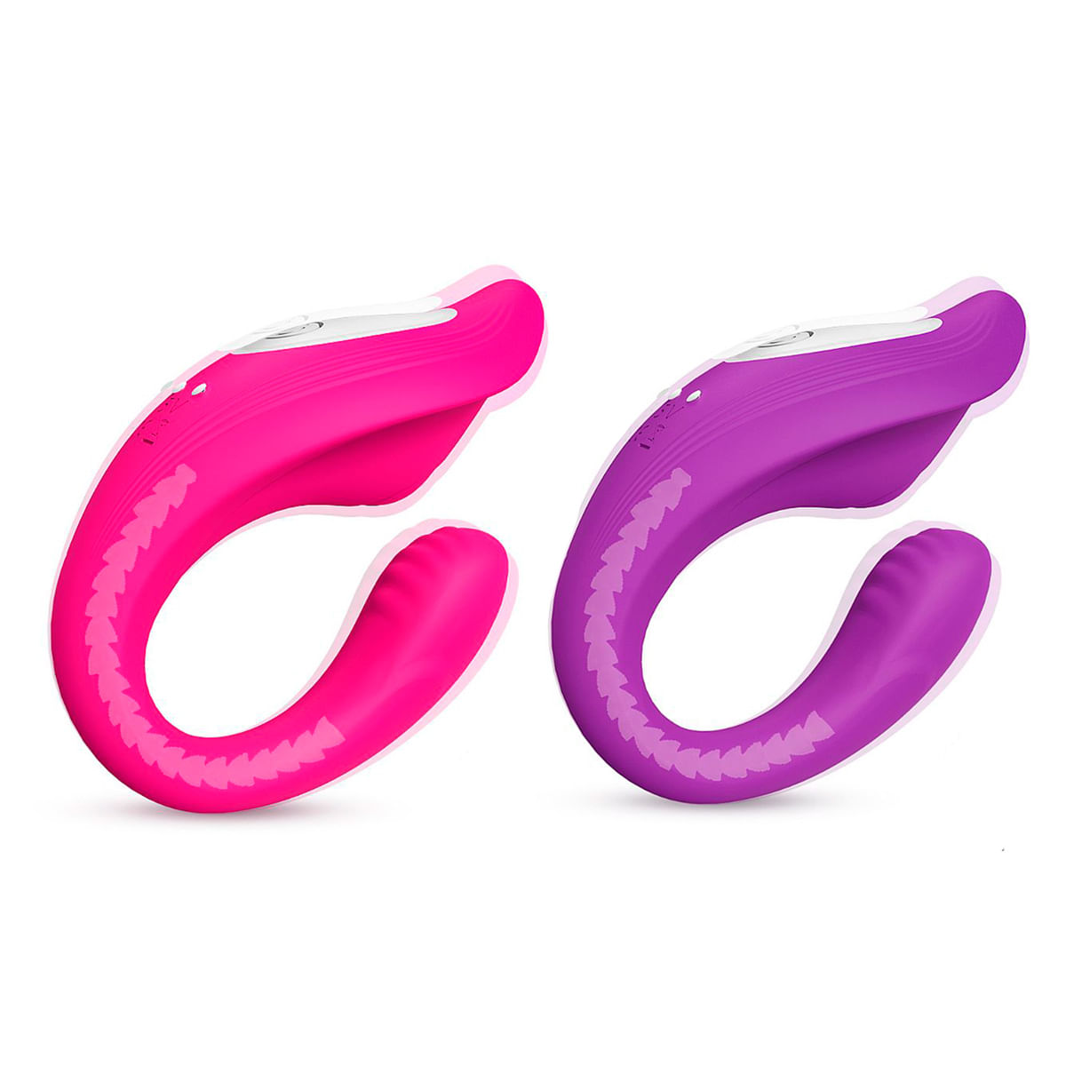 S-hande Ribbon Pro Massageador de Casal Recarregável com Controle e 9 Modos de Vibração Sexy Import