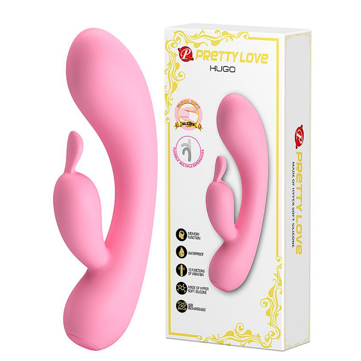 Pretty Love Estimulador de Clitóris Hugo com 12 Funções de Vibração Sexy Import