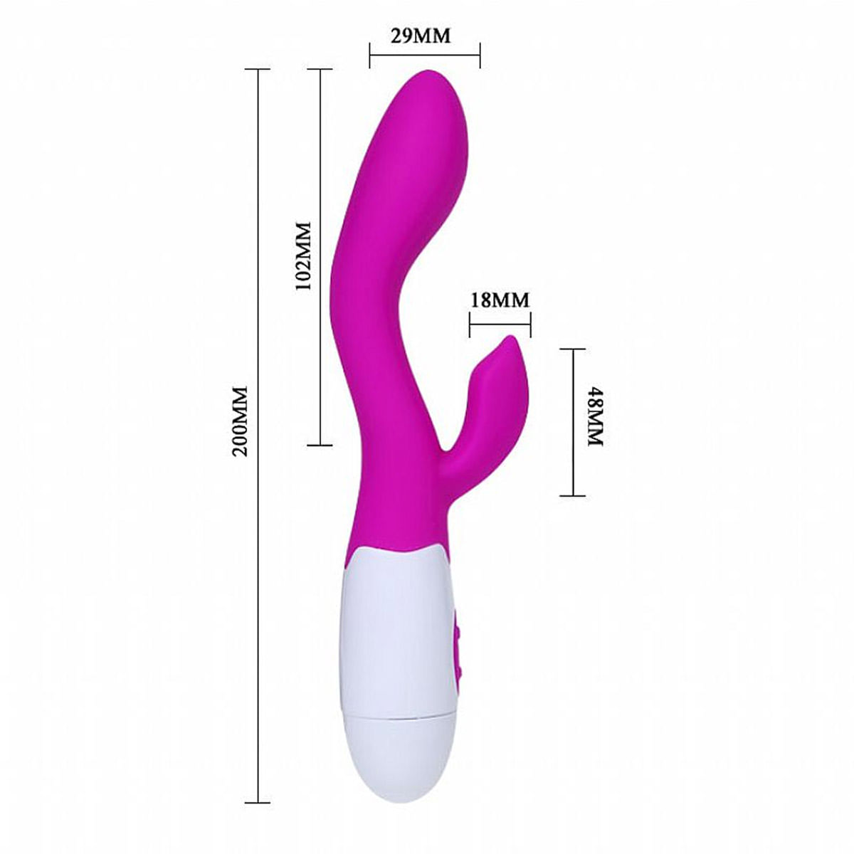 Brighty Vibrador com Estimulador Clitoriano 30 Vibrações Sexy Import