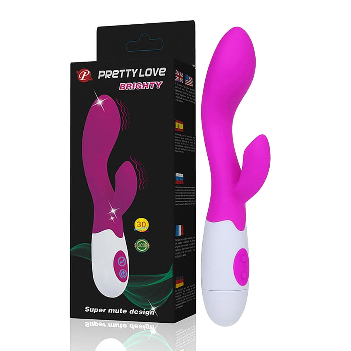 Brighty Vibrador com Estimulador Clitoriano 30 Vibrações Sexy Import