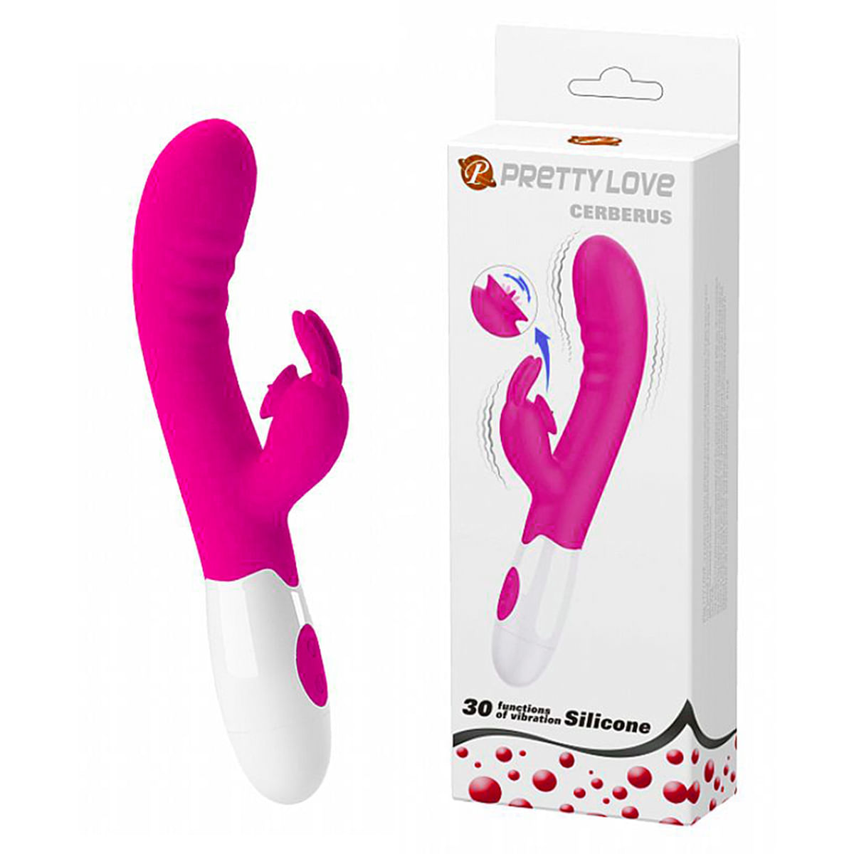 Pretty Love Cerberus Vibrador com Estimulador Clitoriano e 30 Modos de Vibração Sexy Import