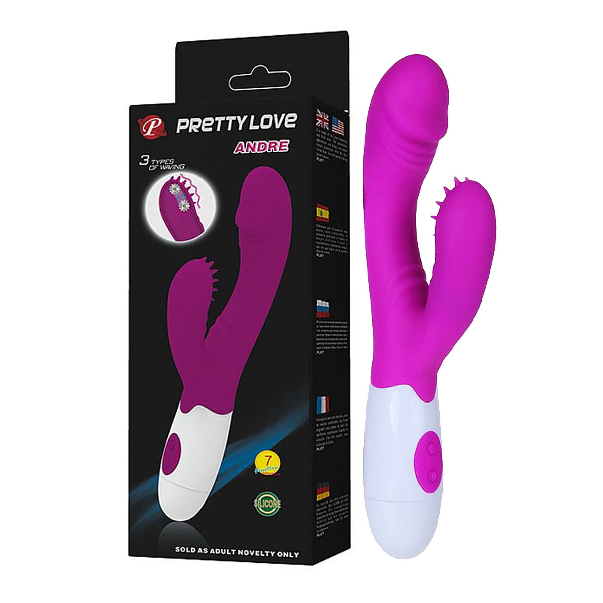 Pretty Love Andre Vibrador com Estimulador Clitoriano 7 Modos de Vibração Sexy Import