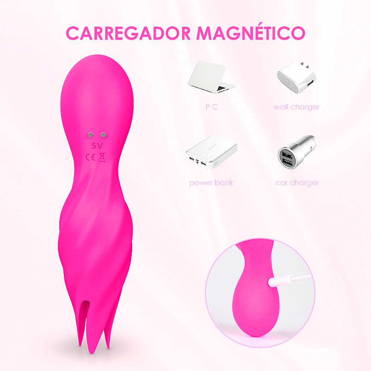 Jack Vibrador Massageador 9 Níveis de Vibração Sexy Import