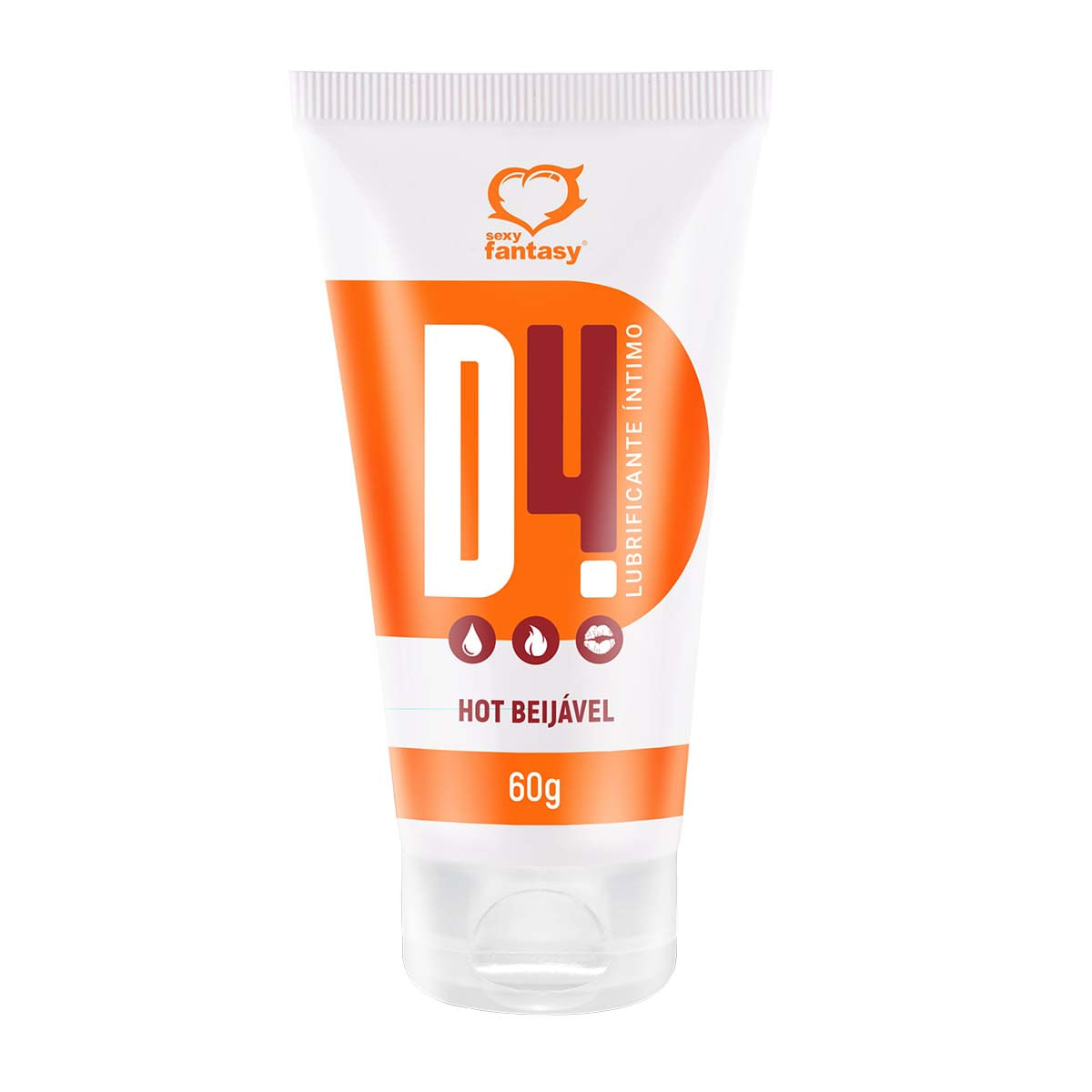 D4 Lubrificante Íntimo Beijável Hot 60G Sexy Fantasy D4 Lubrificante Íntimo Beijável Hot 60G Sexy Fantasy