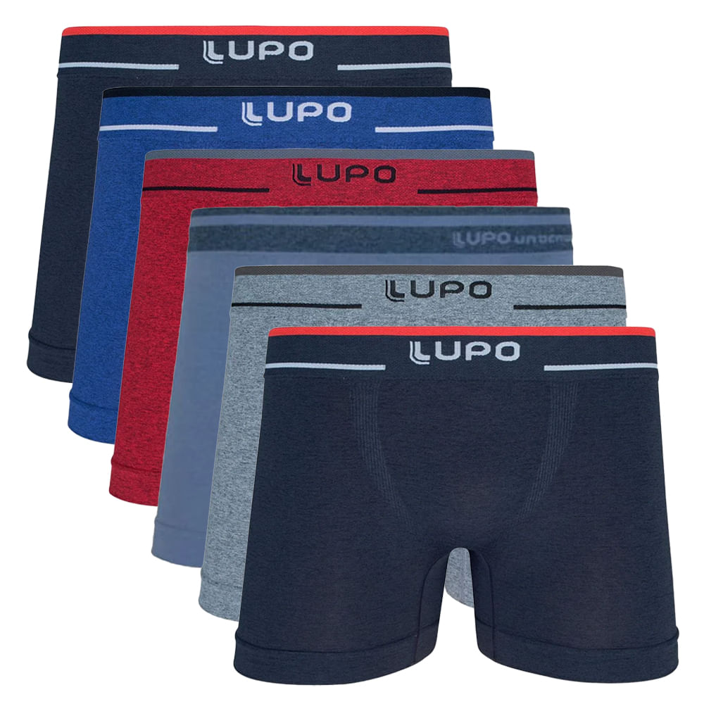 Cueca Boxer Sem Costura Texturizada Lupo