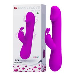 Pretty Love Clement Vibrador com 30 Modos de Vibração e Estimulador de Coelho Intt