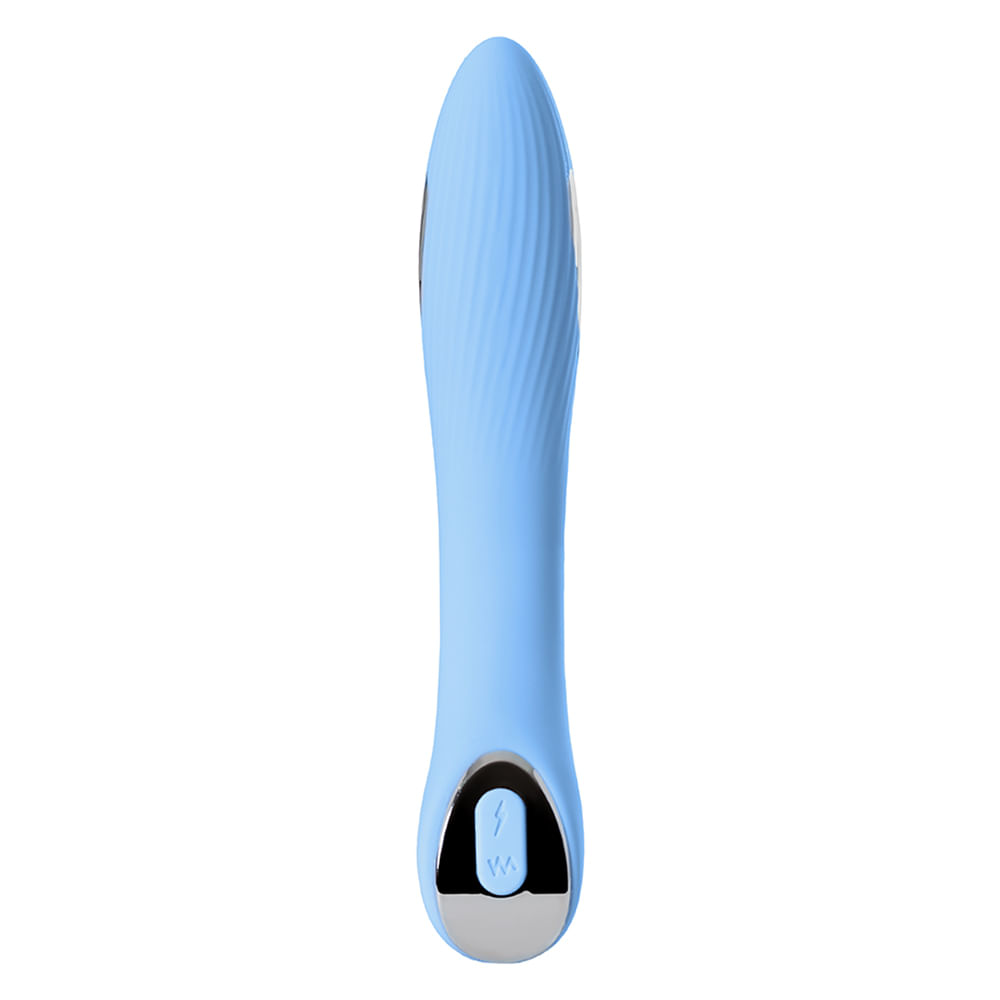 Vibrador com Eletroestimulacao Tesla G Point Azul-GOZZE SEX SHOP