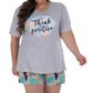 Short Doll Manga Curta Plus Size em Meia Malha Victory