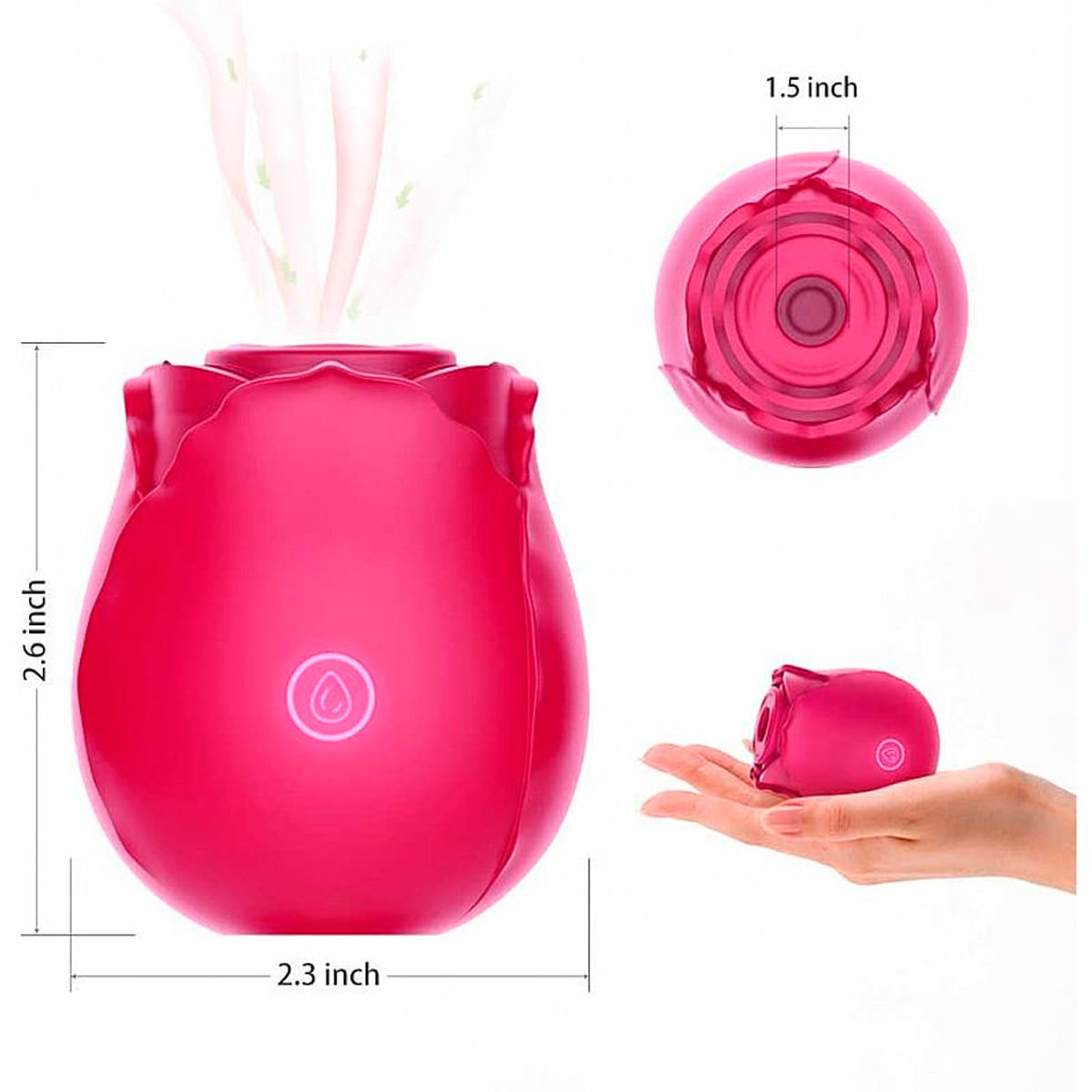 S-Hande Midnight Rose Estimulador de Clitóris com 10 Pulsações Sexy Import