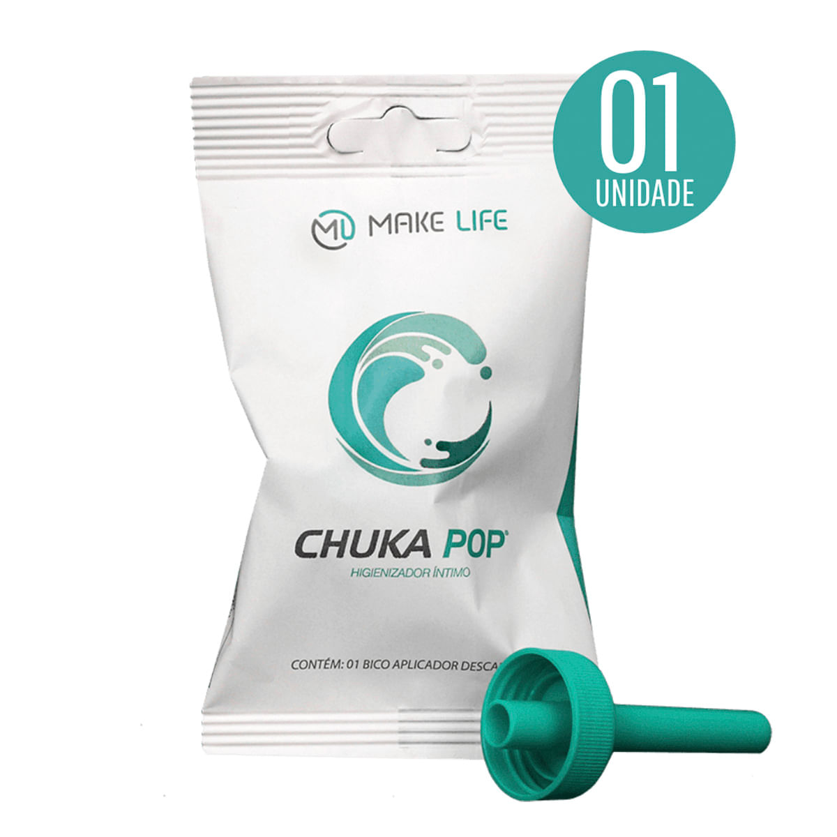 Chuka Pop Higienizador Íntimo Bico Aplicador 01 Unidade Make Life