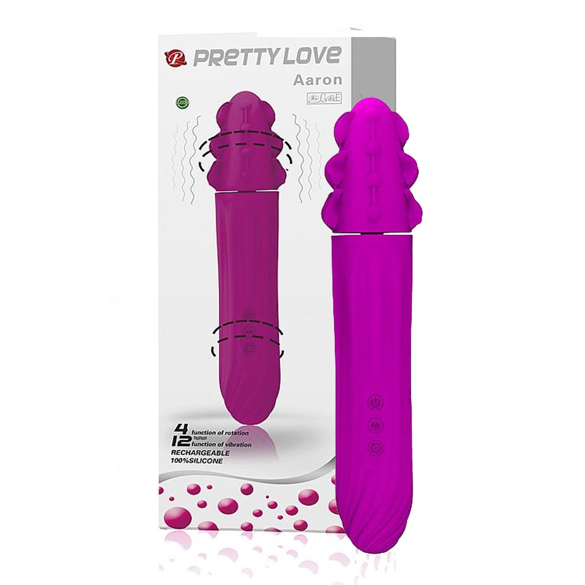 Pretty Love Aaron Vibrador Rotativo com 12 Níveis de Vibração Sexy Import